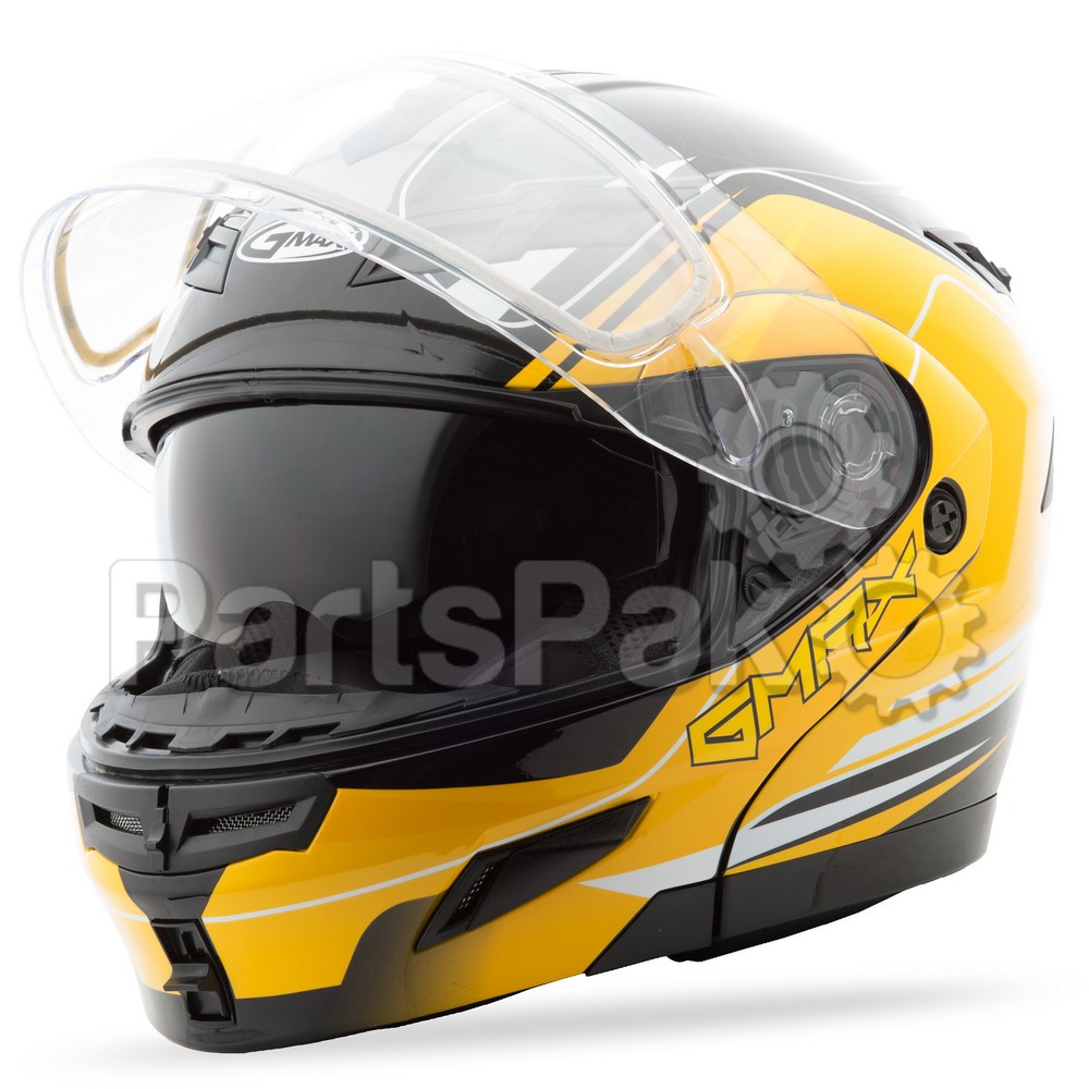 Gmax G2546234 TC-4; Gm-54S Modular Terrain Snow Helmet Black / Yellow Sm