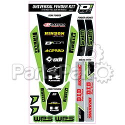 D'Cor Visuals 15-20-102; Trim Kit Green Wps Universal For Full Size Motorcycles; 2-WPS-862-52102