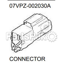 Honda 07VPZ-002030A Connector; 07VPZ002030A