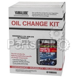 Yamaha LUB-SMBCG-KT-10 Snowmobile 4 Cylinder Semi-Synthetic Oil Change Kit; New # LUB-SMBCG-KT-11