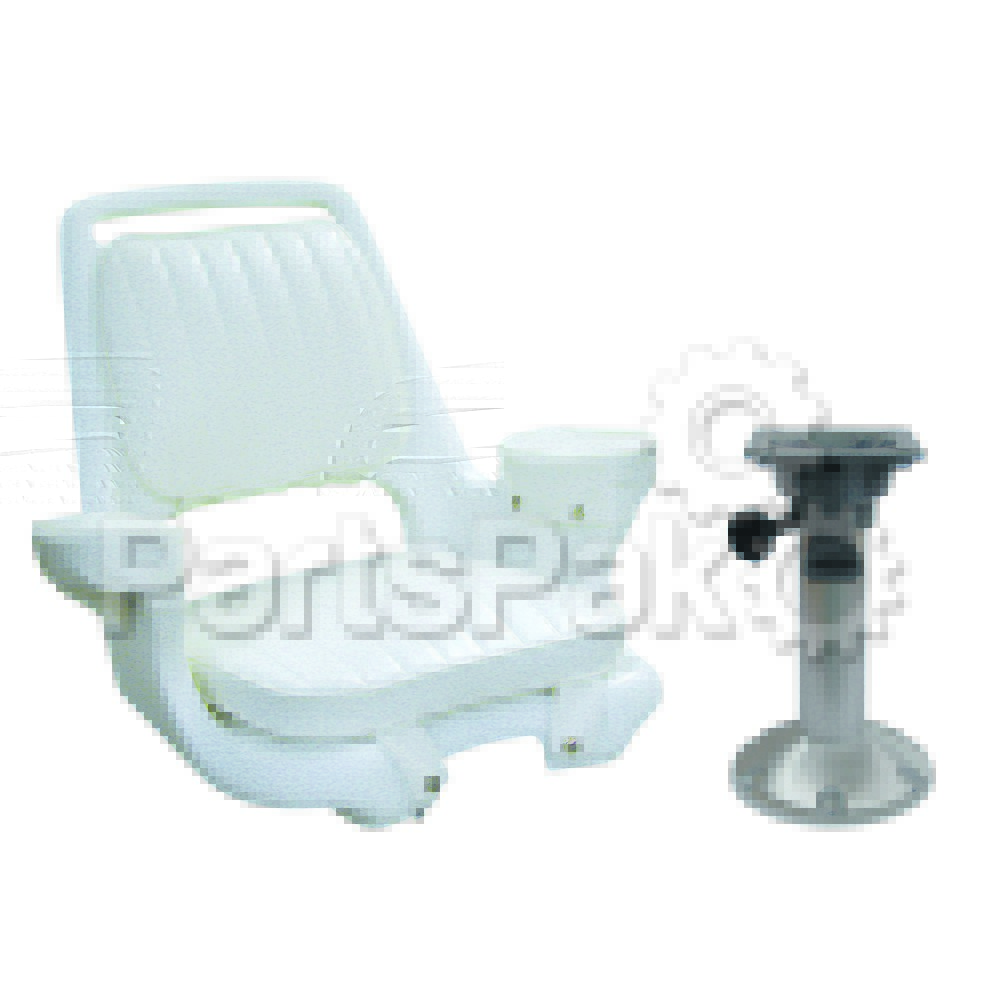 Wise Seats SEATPKG 7; Captain Chrome W/Adjustable Pedestal and Slide