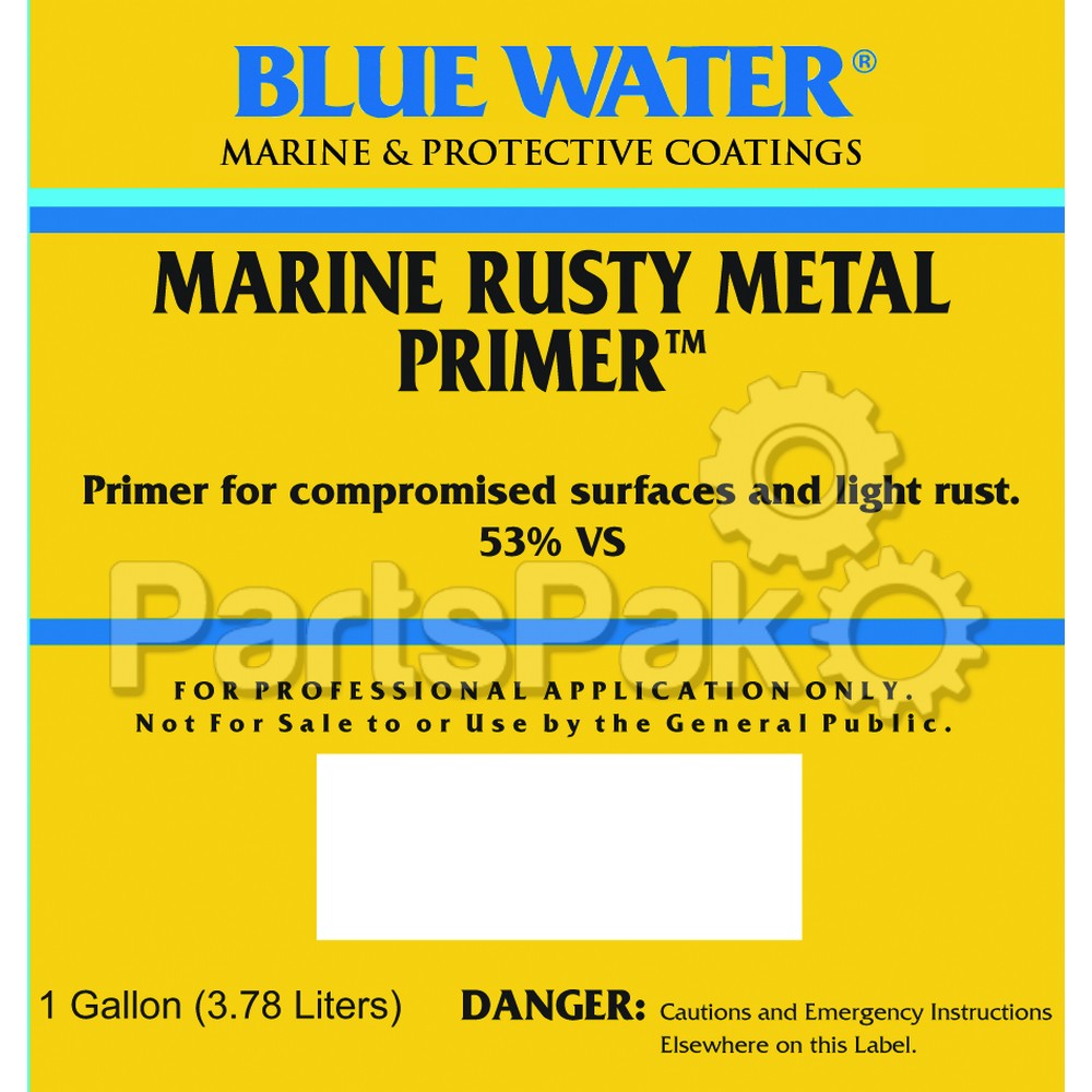 Blue Water Marine Paint BWC5905G; Rusty Metal Primer Gal