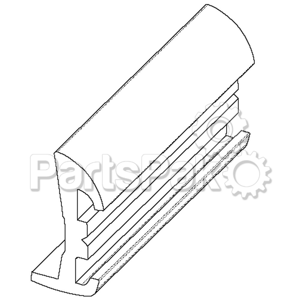 Barbour Plastics R1078; Rigid Rub Rail - 50-Foot (1-1/2" x 5/8" Profile)(old part number AL-2235-R)(Doesn't include F878)