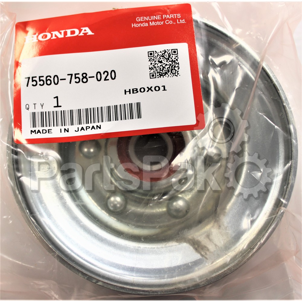 Honda 75560-758-000 Pulley, Tensioner; New # 75560-758-020
