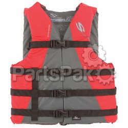 Stearns 3000001717; PFD Life Jacket, Nylon Adult Classic Ovsz Red Life Jacket