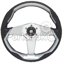 Uflex GRIMANIBSVE; Steering Wheel-Black Grip Silver; LNS-216-GRIMANIBSVE