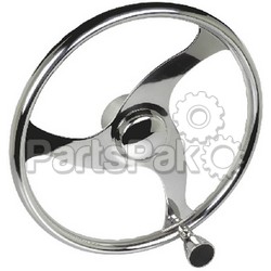 SeaChoice 28611; 13.5 Stainless Steel Steering Wheel With Knob