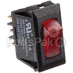 RV Designer S245; Switch-Ill Rocker 125V Black With Red; LNS-350-S245