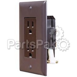 RV Designer S815; Brwn Dual Outlet With Cover Plate; LNS-350-S815