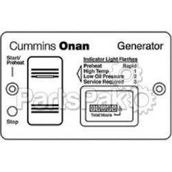 Cummins (Onan Generators) 3004943; Remote Control Switch & Meter
