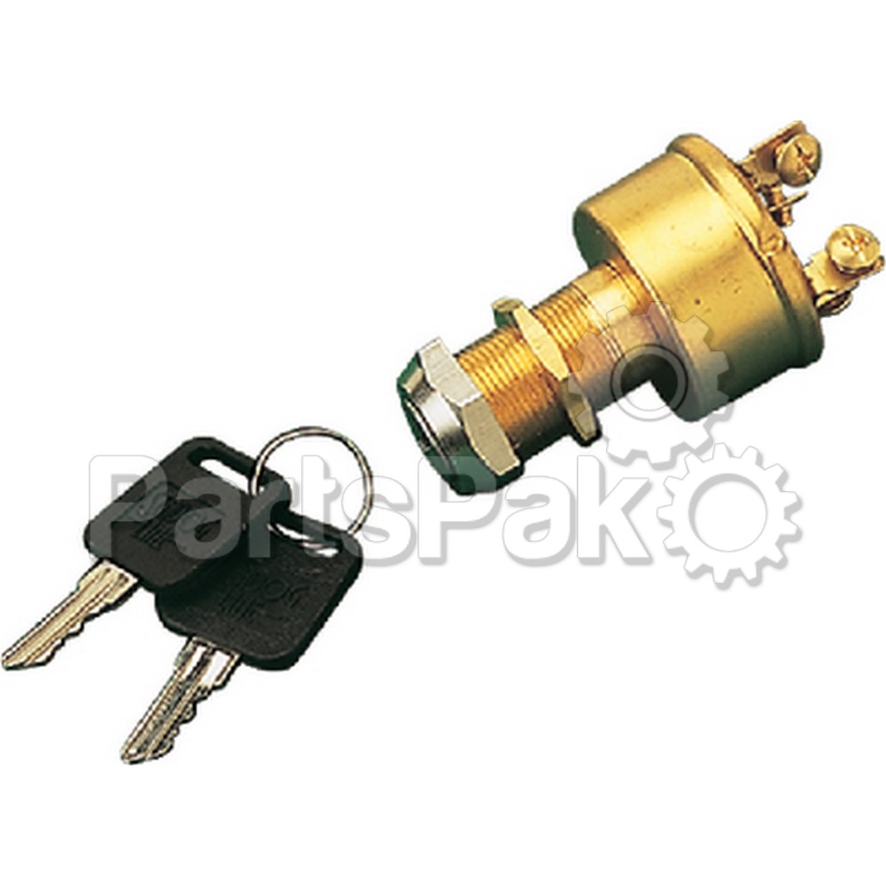 Sea Dog 4203561; Brass 4-Position Key Switch