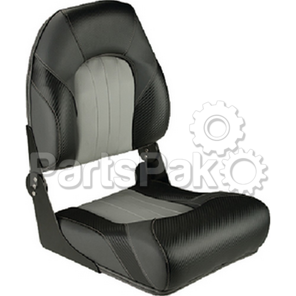 Lippert 702520; Fold Down Fish Seat Low Back Grey