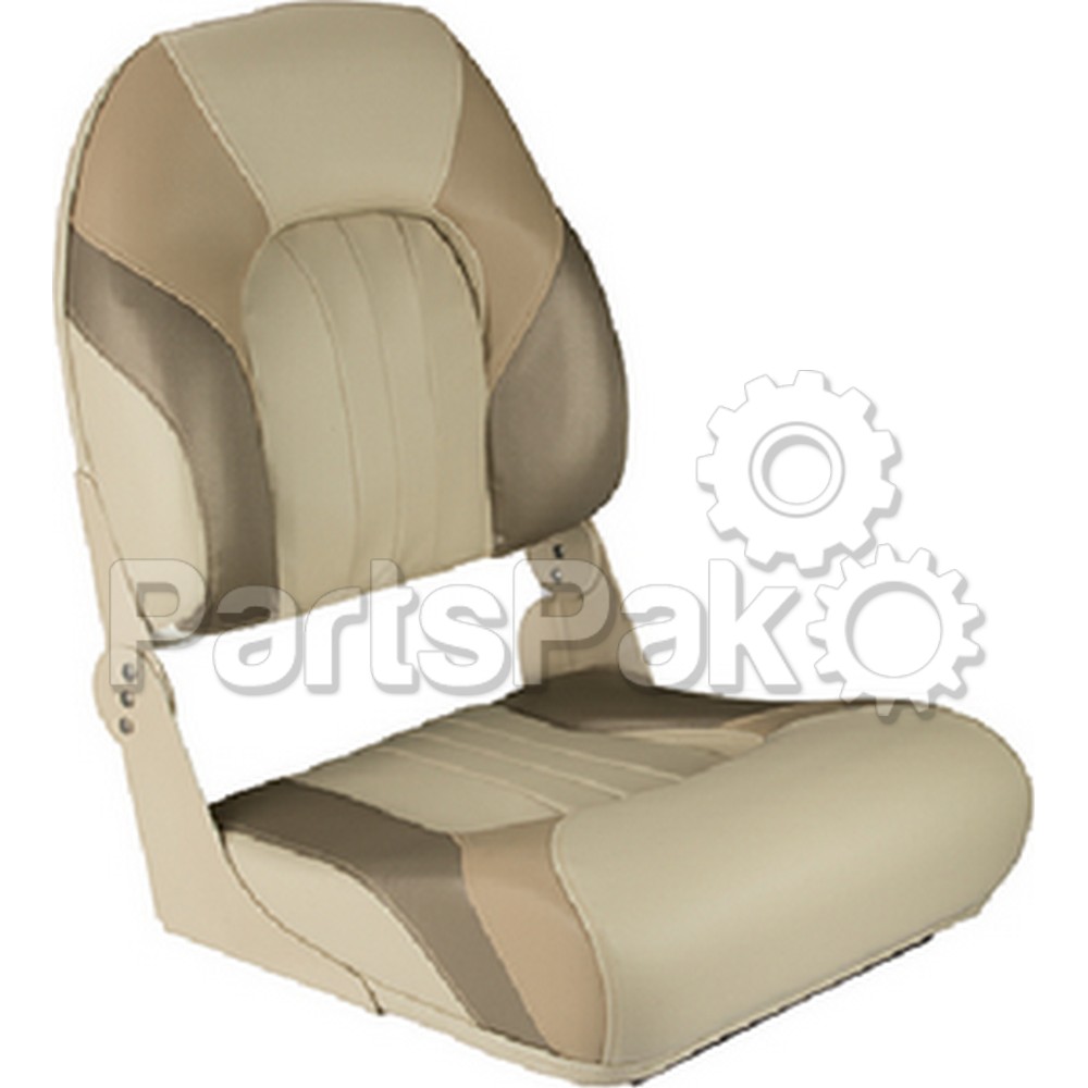 Lippert 702521; Fold Down Fish Seat Low Back Tan