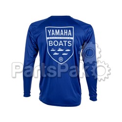 Yamaha WTC-20LYB-BL-MD Tee Shirt T-Shirt, Long-Sleeve Yamaha Boats Run The Water Blue Medium; WTC20LYBBLMD
