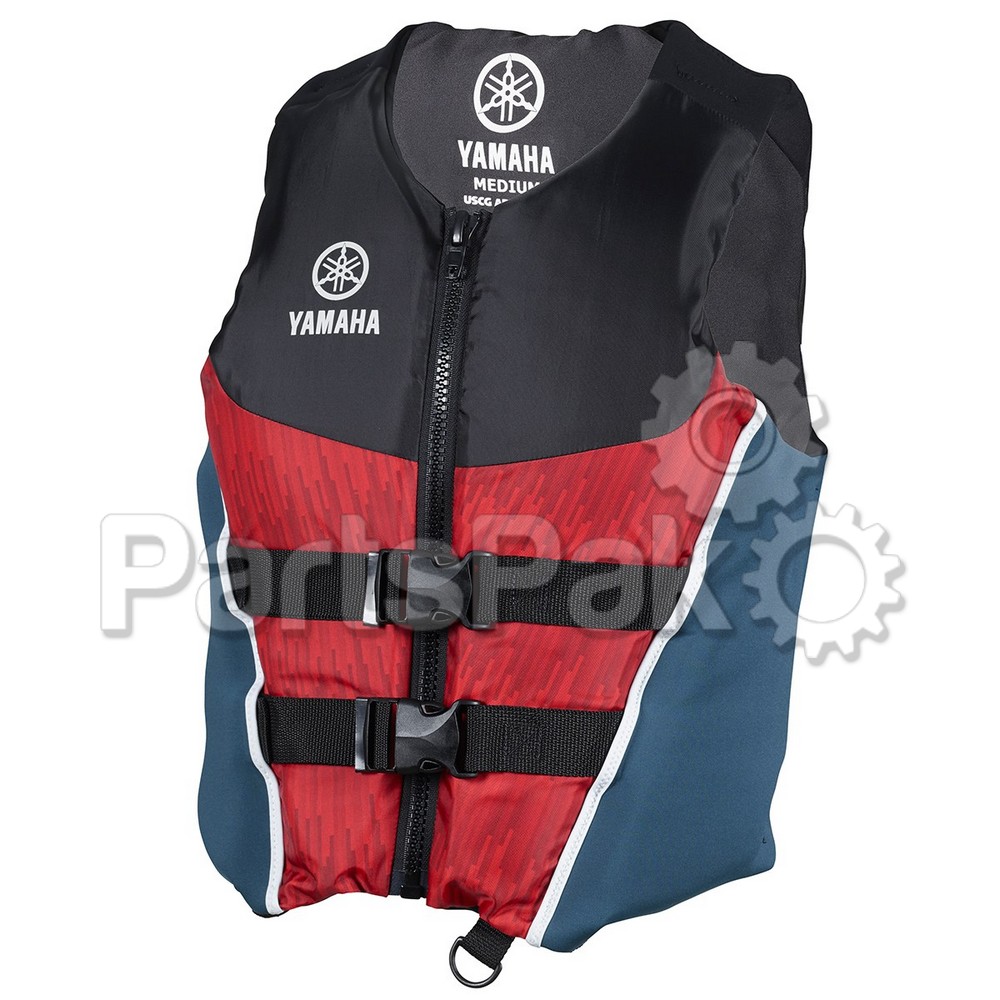 Yamaha MAR-19NNC-RD-2X Pfd Life Jacket Vest, Yamaha Neoprene/Nylon Combo Red 2X; MAR19NNCRD2X