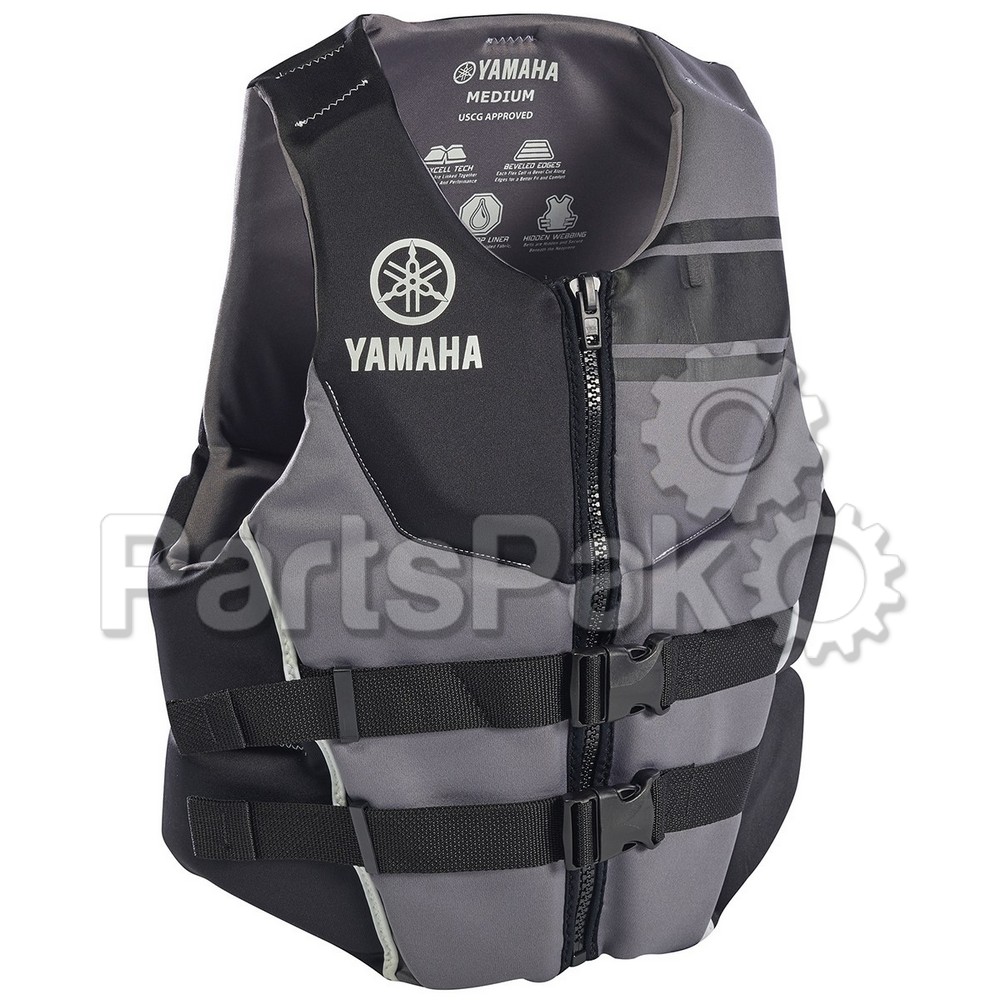Yamaha MAR-20VNE-BK-LG Pfd Life Jacket, Mens Yamaha Neoprene Black Large; MAR20VNEBKLG
