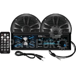 Boss Audio MCBK634B6; Bluetooth Weatherproof Marine Receiver Package With 6.5-Inch White Speakers; LNS-153-MCBK634B6