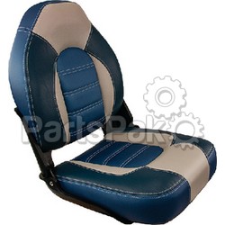 Springfield 1061069-B; Skipper Premium High Back Fold Down Seat Blue Gray; LNS-169-1061069B
