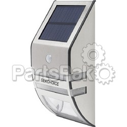 SeaChoice 03706; Stainless Steel Solar Dock Lights Side Mount Motion Sensor Led