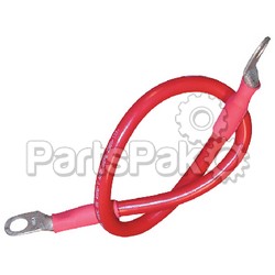 SeaChoice 63011; Tinned Copper Battery Cable,2 Awg Red 2-Foot