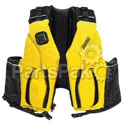 SeaChoice 85973; Adult Dual Size Canoe Kayak Pfd Life Jacket Yellow/Black S/M