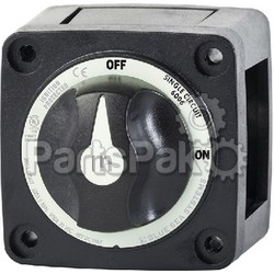 Blue Sea Systems 6006200; Switch M Series Mini Battery Switch On/Off With Black Knob; LNS-661-6006200