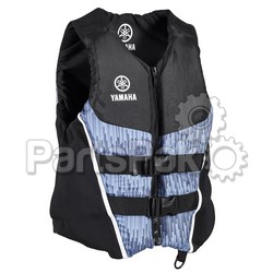 Yamaha MAR-21NNC-BK-2X PFD Life Jacket Vest, Yamaha Neo/Nylon Combo Black 2X; MAR21NNCBK2X