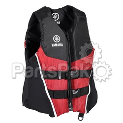 Yamaha MAR-21NNC-RD-SM PFD Life Jacket Vest, Yamaha Neo/Nylon Combo Red Small; MAR21NNCRDSM; YAM-MAR-21NNC-RD-SM