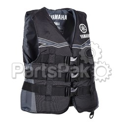 Yamaha MAR-21V3B-BK-4X PFD Life Jacket Vest, Yamaha Nylon Value Black 4X; MAR21V3BBK4X