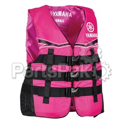 Yamaha MAW-21V3B-PK-LG PFD Life Jacket Vest, Yamaha Nylon Value Pink Large; MAW21V3BPKLG