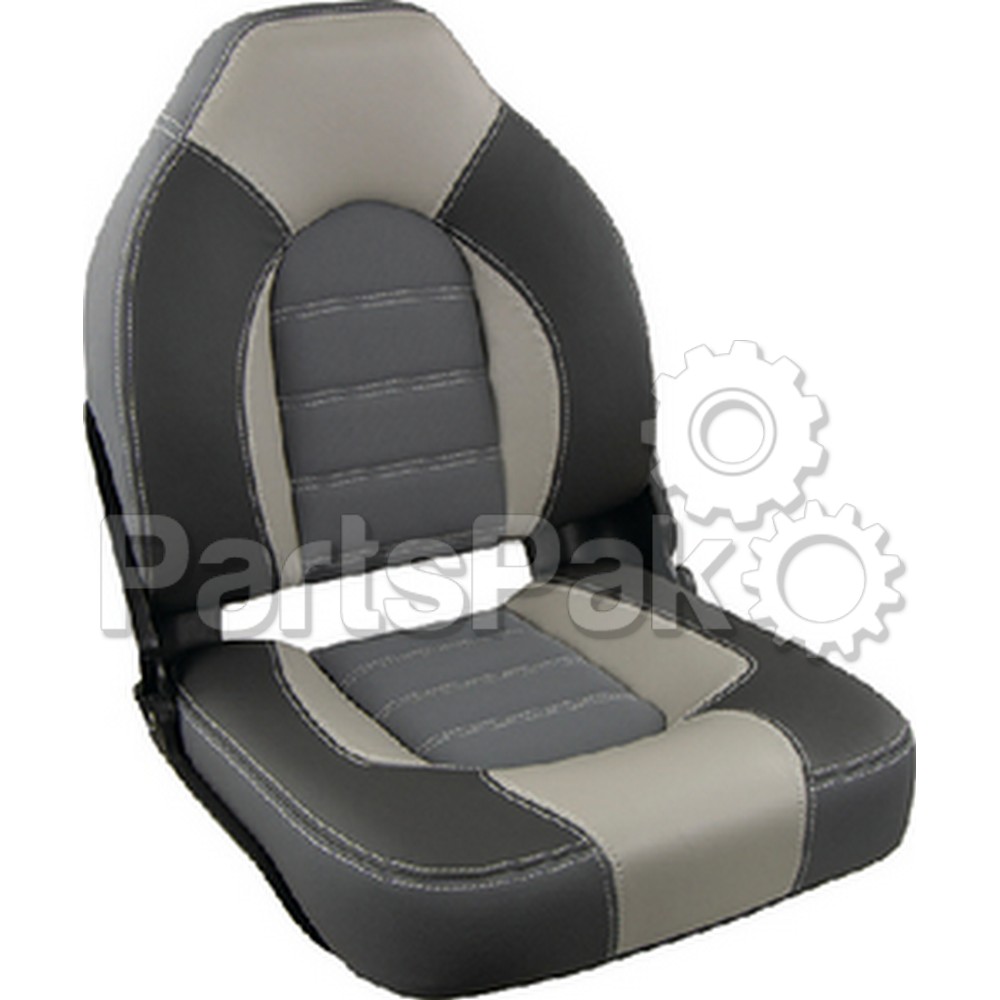 Springfield 1061063-B; Skipper Premium High Back Fold Down Seat Charcoal Gray