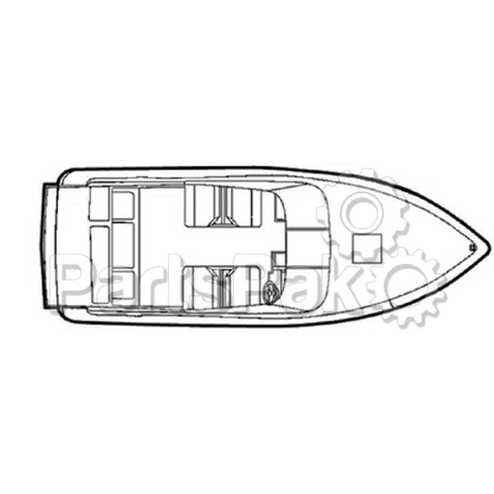Carver Covers 79006; Boat Cover - Flex-Fit Pro Number 6 (V-Hull Low Profile Cuddy Cabin)