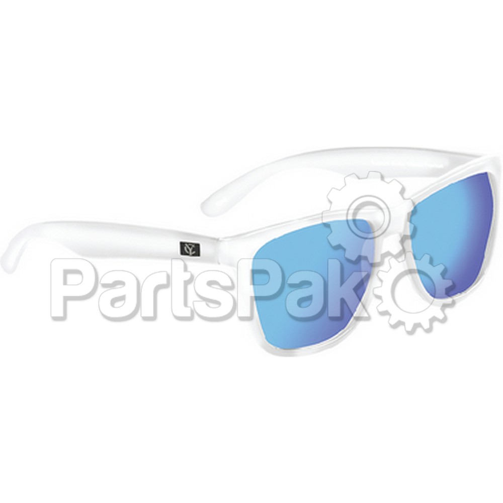 Yachters Choice 43856; Catalina Polarized Sunglasses Clear Frm Blue Mirror