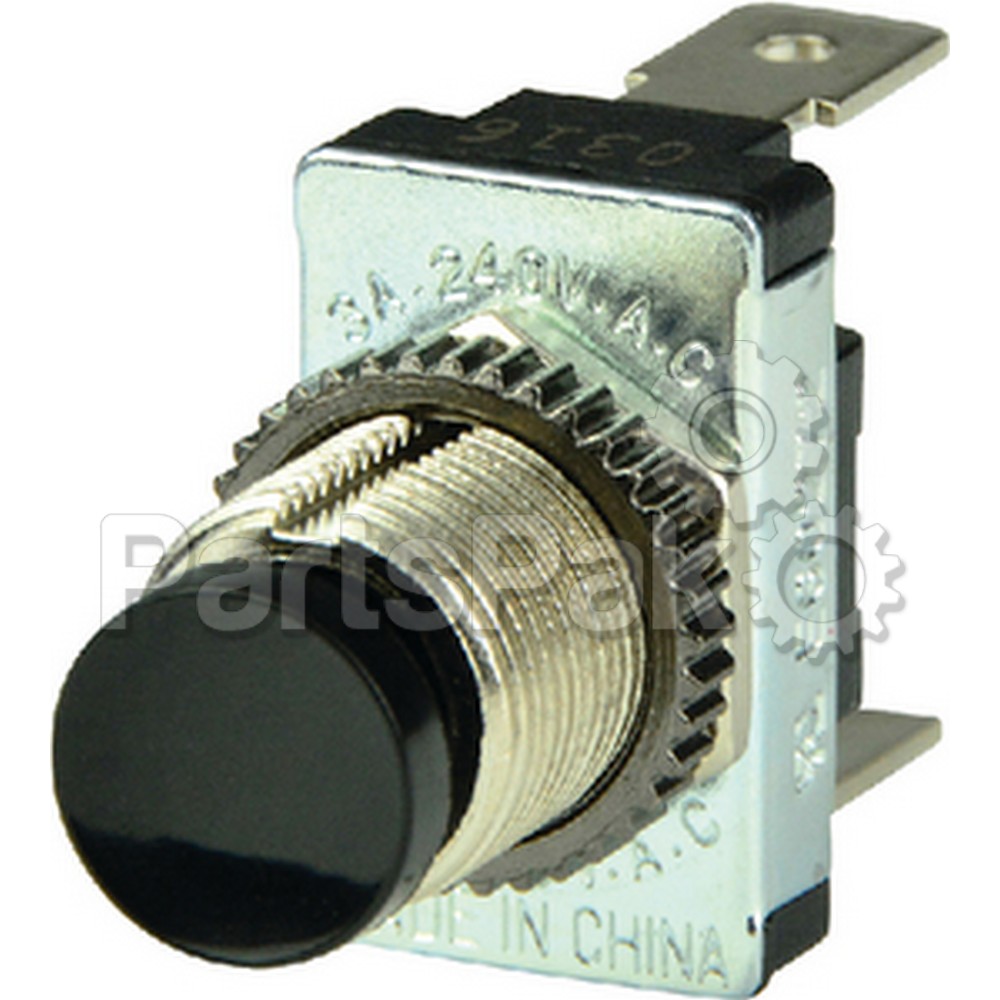 BEP 1001402; Push Button Switch Spst Off-(On) Black, Momentary Contact Switch