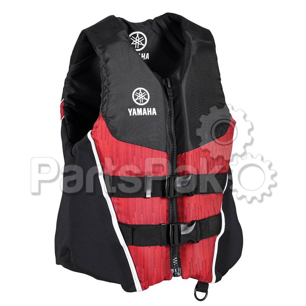 Yamaha MAR-21NNC-RD-LG PFD Life Jacket Vest, Yamaha Neo/Nylon Combo Red Large; MAR21NNCRDLG