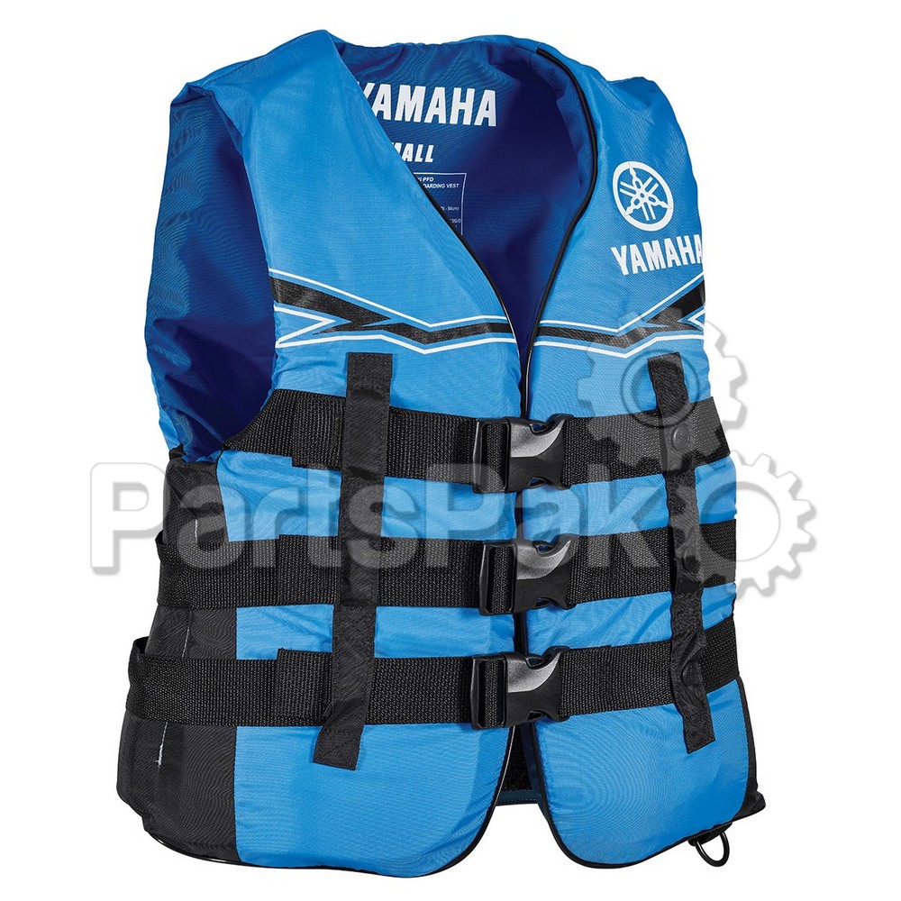 Yamaha MAW-21V3B-BL-MD PFD Life Jacket Vest, Yamaha Nylon Value Blue Medium; MAW21V3BBLMD