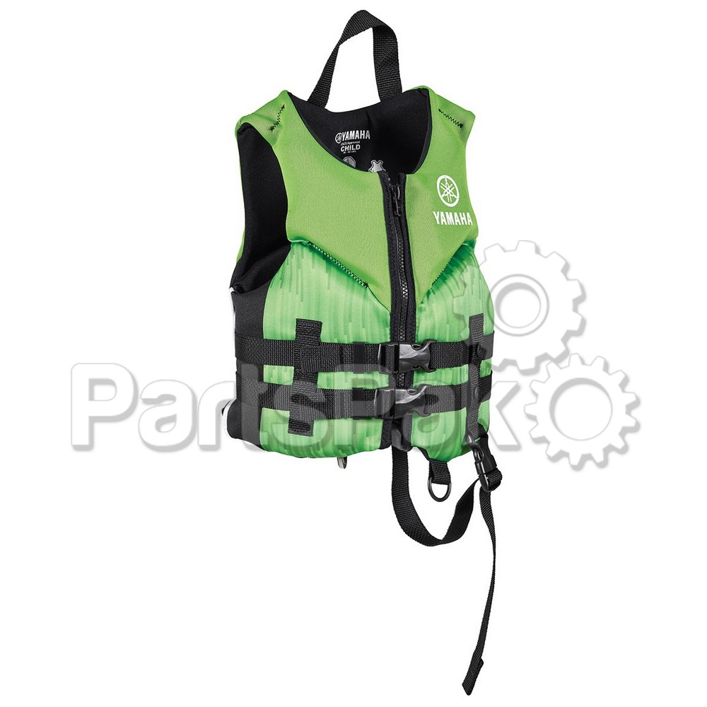 Yamaha MAY-21VNE-GN-CH PFD Life Jacket Vest, Child Yamaha Neoprene Green; MAY21VNEGNCH