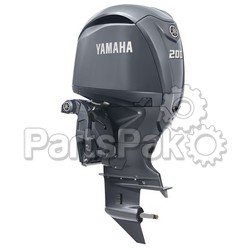 Yamaha F200XSA F200 200 hp 2.8L Gray XL Shaft (25") Electric Start Trim & Tilt 4-stroke Outboard Boat Motor Requires DEC Controls