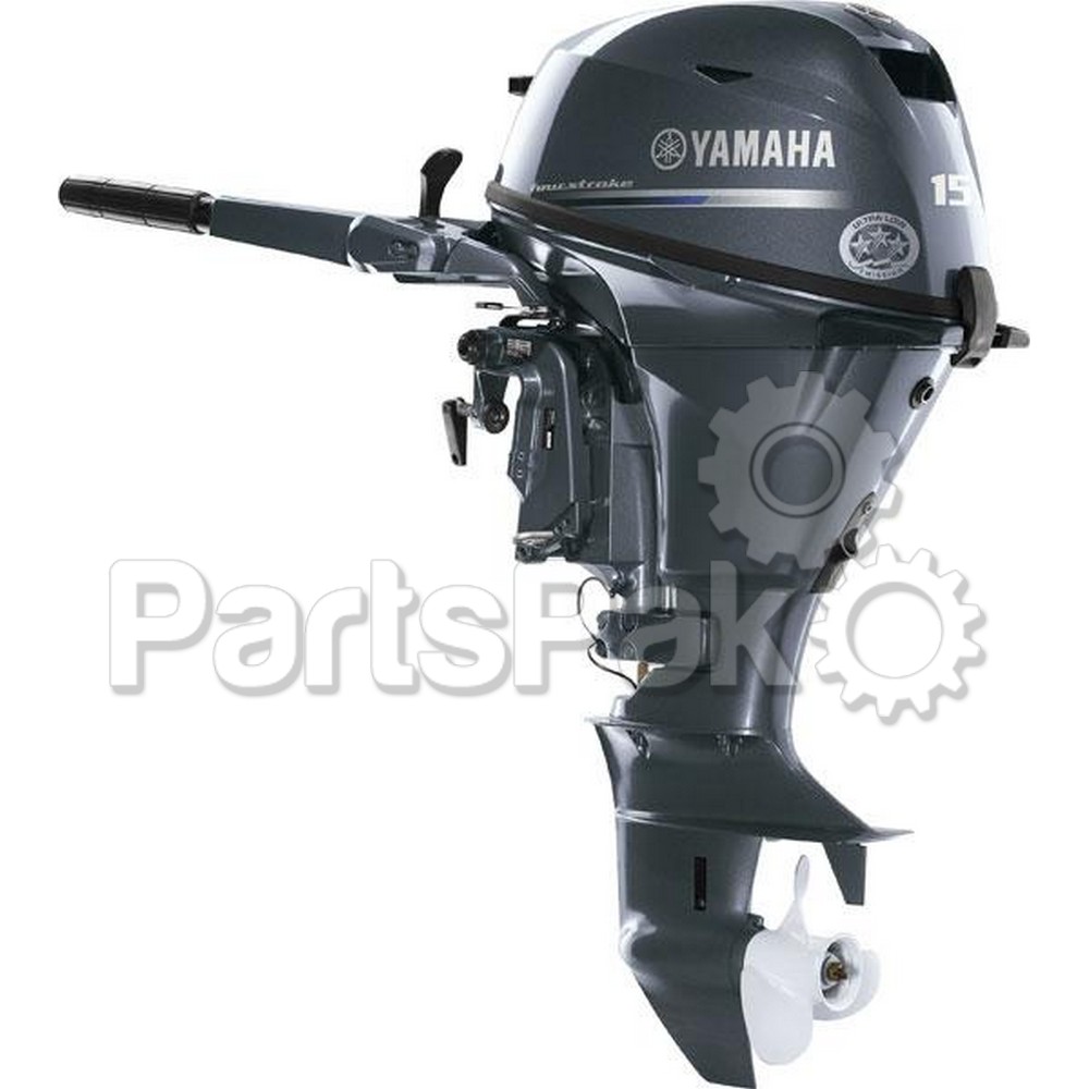 Yamaha F15LEHA F15 15 hp (20" Driveshaft) Electric Start Tiller Handle 4-stroke Outboard Boat Motor