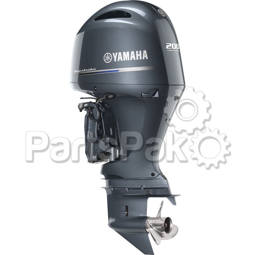 Yamaha F200XCA F200 200 hp 2.8L XL Shaft (25") Electric Start Trim & Tilt 4-stroke Outboard Boat Motor Requires DEC Controls