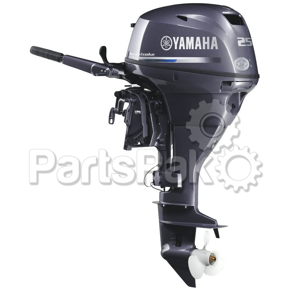 Yamaha F25SMHC F25 25 hp (15" Short Shaft) Manual Start Tiller Handle 4-stroke Outboard Boat Motor